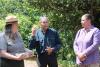 Isle Royale Superintendent Phyllis Green with Tribal Council Member John Morrin and Chair Beth Drost. Photo by Rhonda Silence